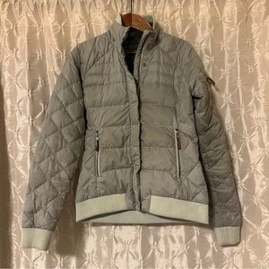 Outdoor Research Gray Placid Down Jacket Puffer Bomber Coat